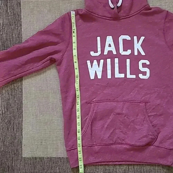Jack Wills 'Harry Styles' Faded Red/Burgundy Hoodie - Size  6 or XS - Picture 8 of 8